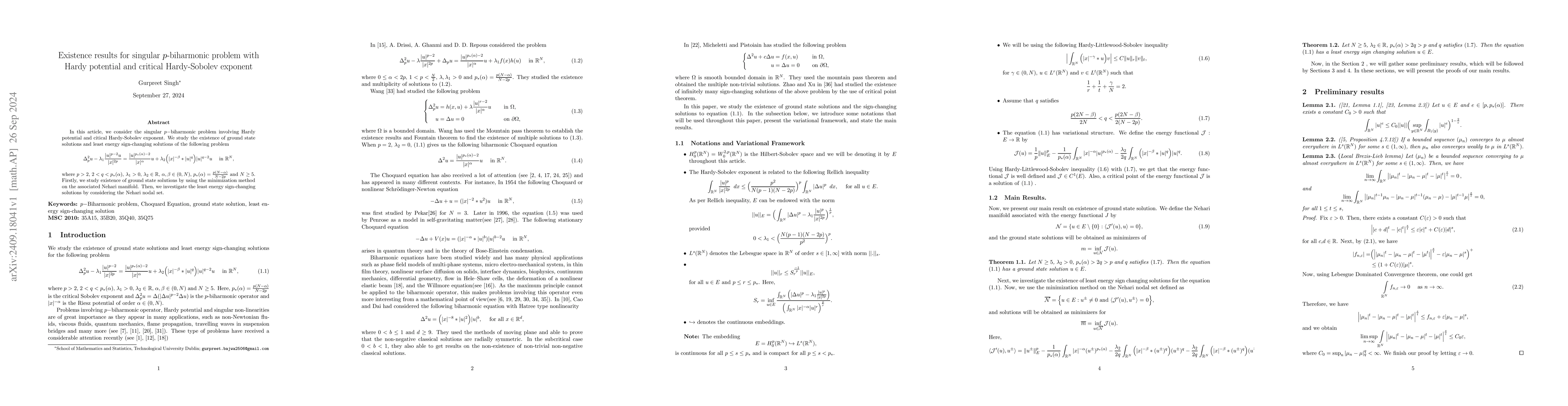 Thumbnail for Existence results for singular p-biharmonic problem with Hardy potential
  and critical Hardy-Sobolev exponent