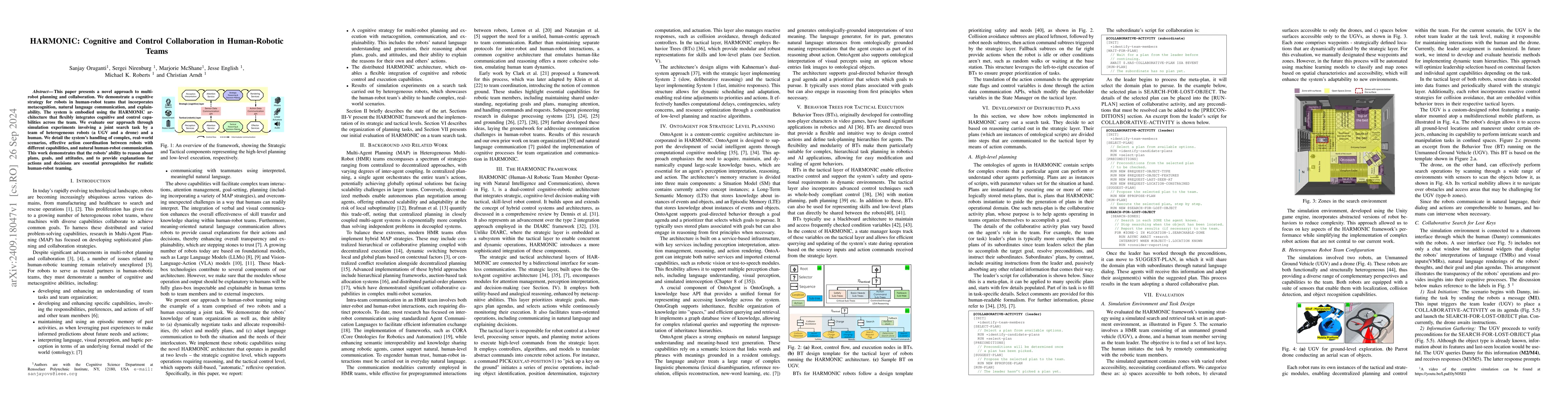 Thumbnail for HARMONIC: Cognitive and Control Collaboration in Human-Robotic Teams