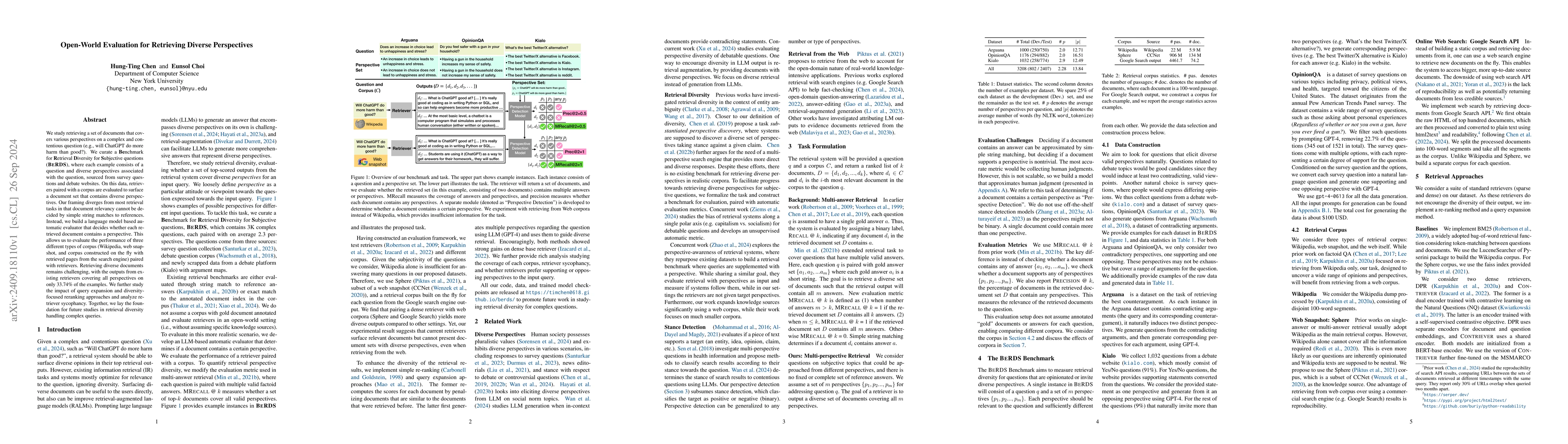 Thumbnail for Open-World Evaluation for Retrieving Diverse Perspectives