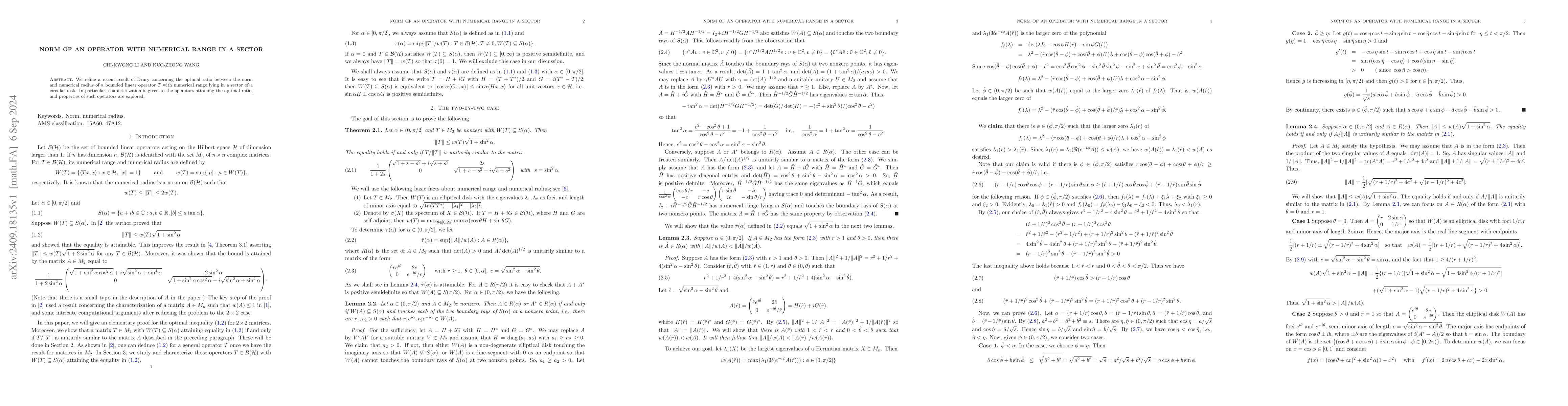 Thumbnail for Norm of an operator with numerical range in a sector