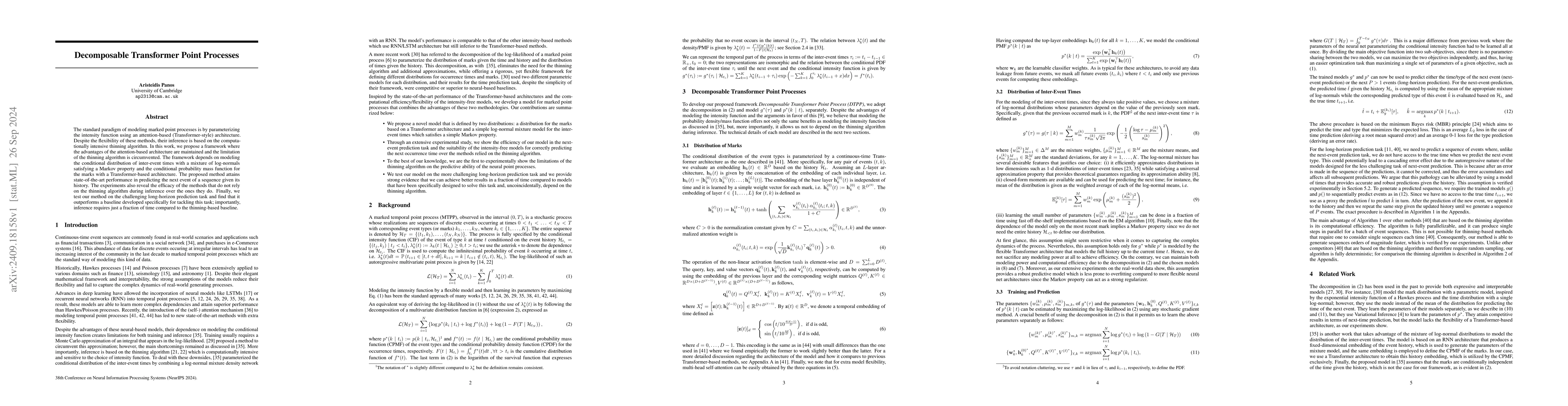 Thumbnail for Decomposable Transformer Point Processes