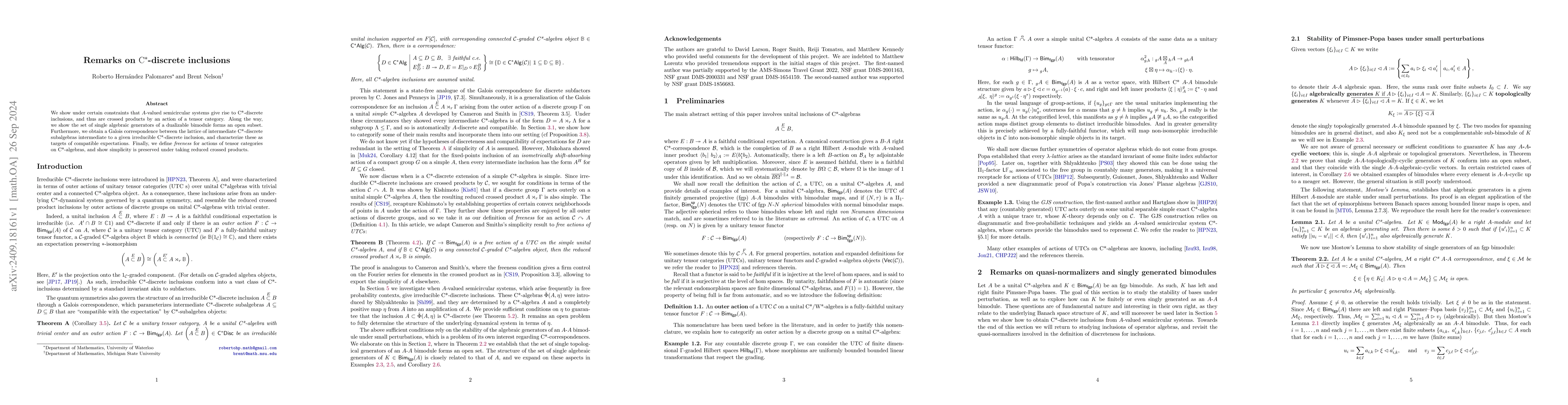 Thumbnail for Remarks on C*-discrete inclusions
