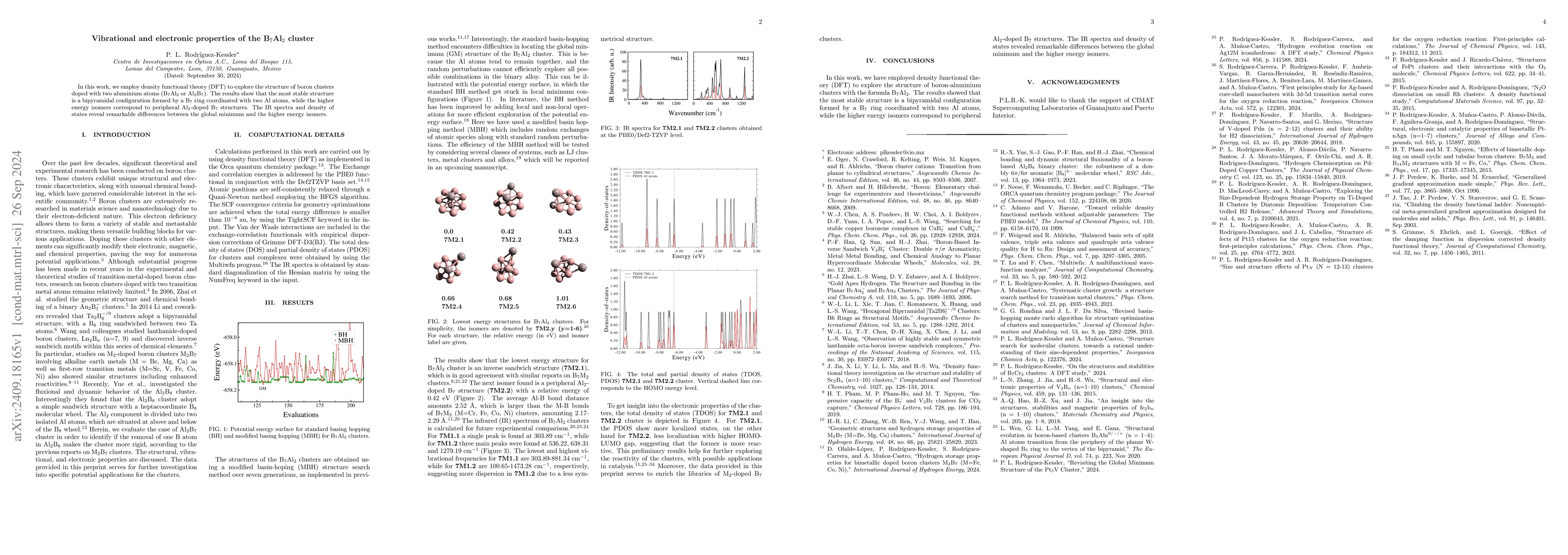 Thumbnail for Vibrational and electronic properties of the B$_7$Al$_2$ cluster