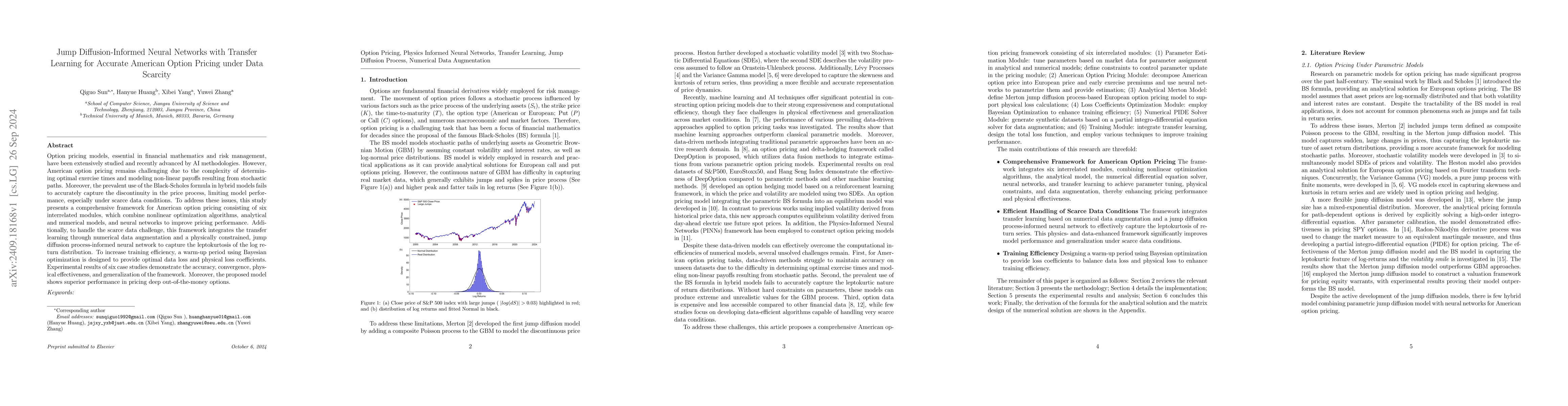 Thumbnail for Jump Diffusion-Informed Neural Networks with Transfer Learning for
  Accurate American Option Pricing under Data Scarcity