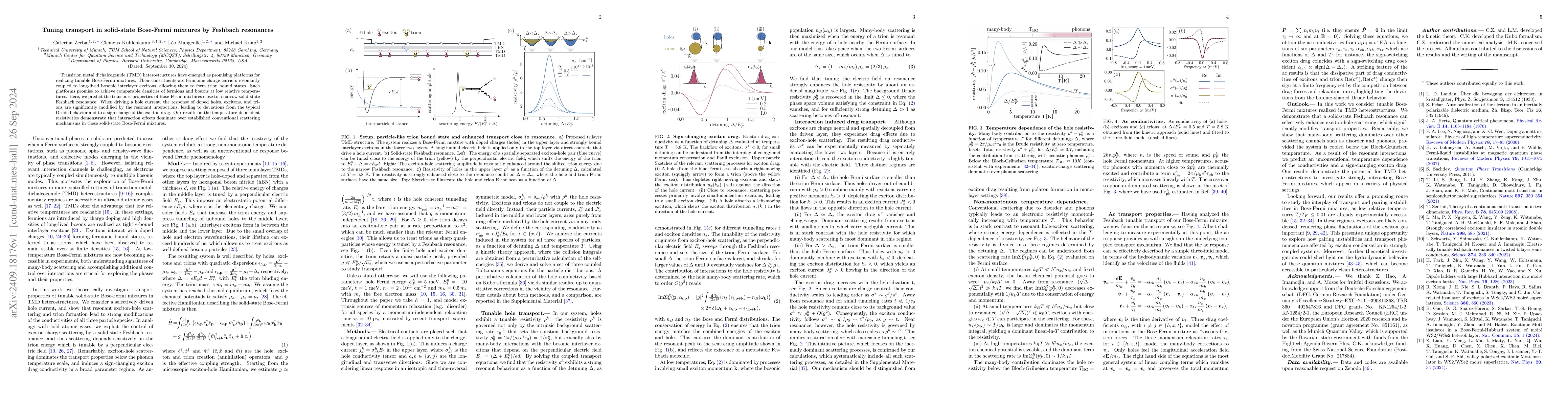 Thumbnail for Tuning transport in solid-state Bose-Fermi mixtures by Feshbach
  resonances