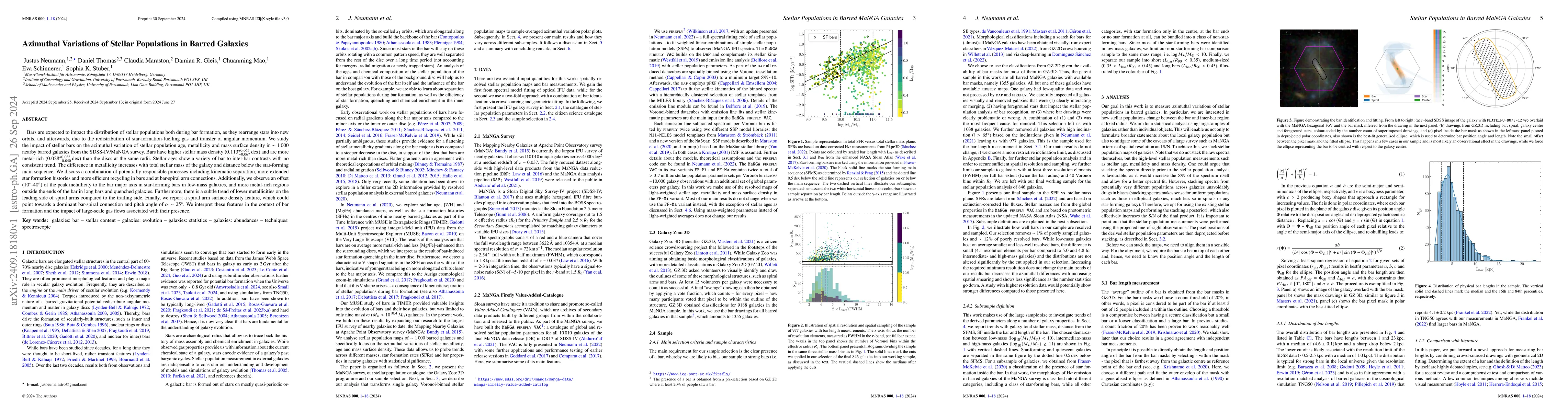 Thumbnail for Azimuthal Variations of Stellar Populations in Barred Galaxies