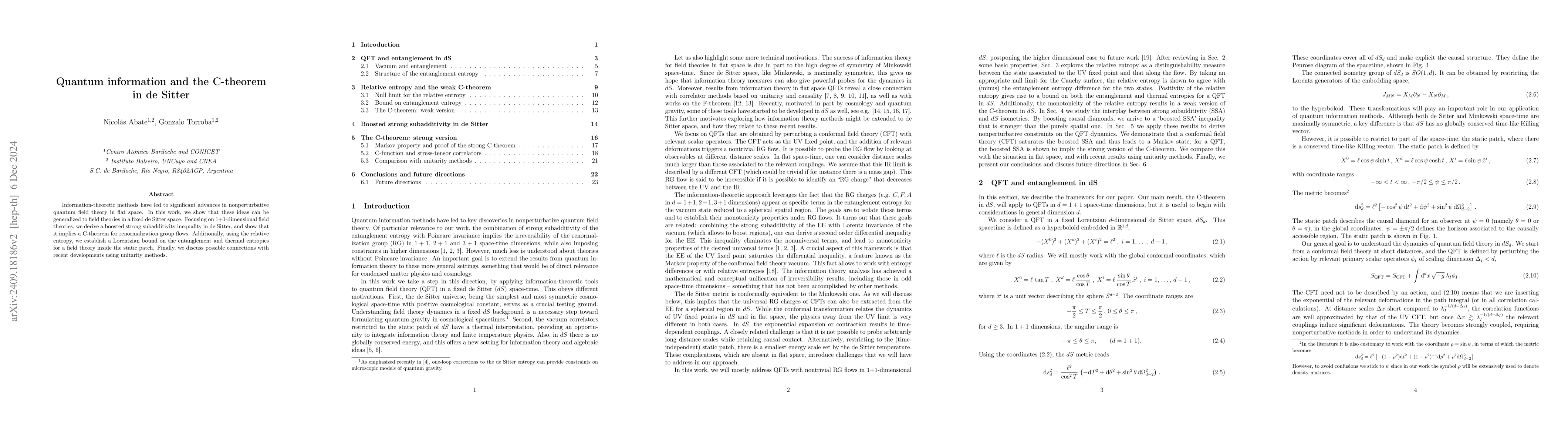 Thumbnail for Quantum information and the C-theorem in de Sitter
