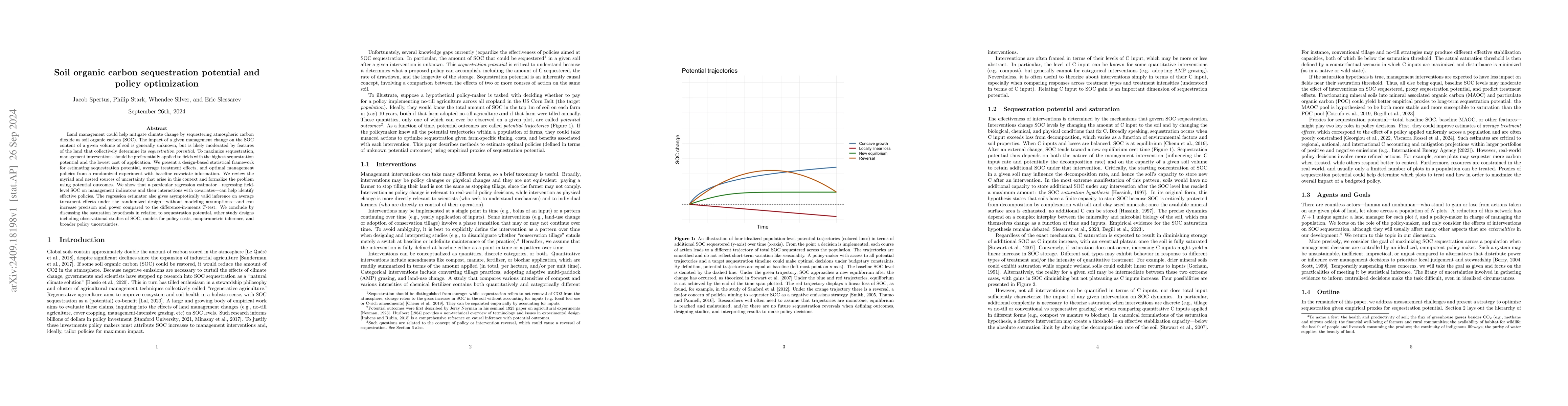 Thumbnail for Soil organic carbon sequestration potential and policy optimization