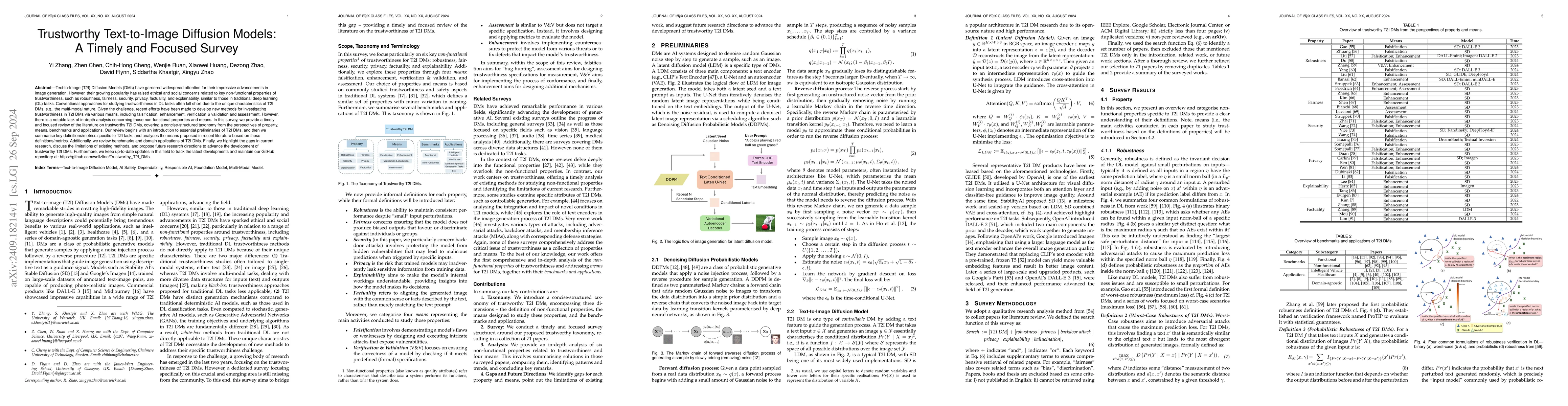 Thumbnail for Trustworthy Text-to-Image Diffusion Models: A Timely and Focused Survey