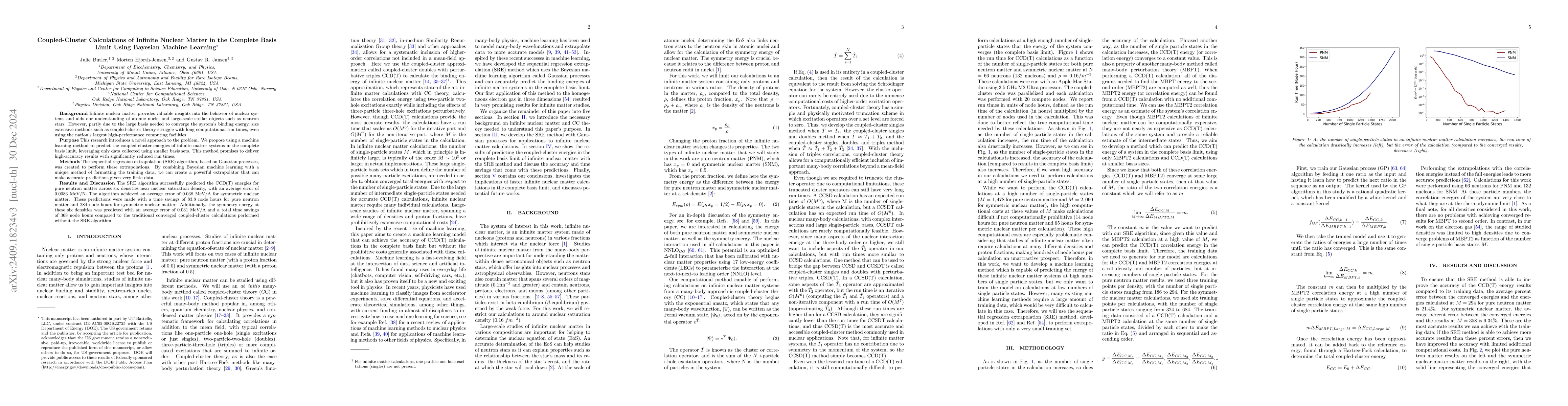 Thumbnail for Coupled-Cluster Calculations of Infinite Nuclear Matter in the Complete
  Basis Limit Using Bayesian Machine Learning
