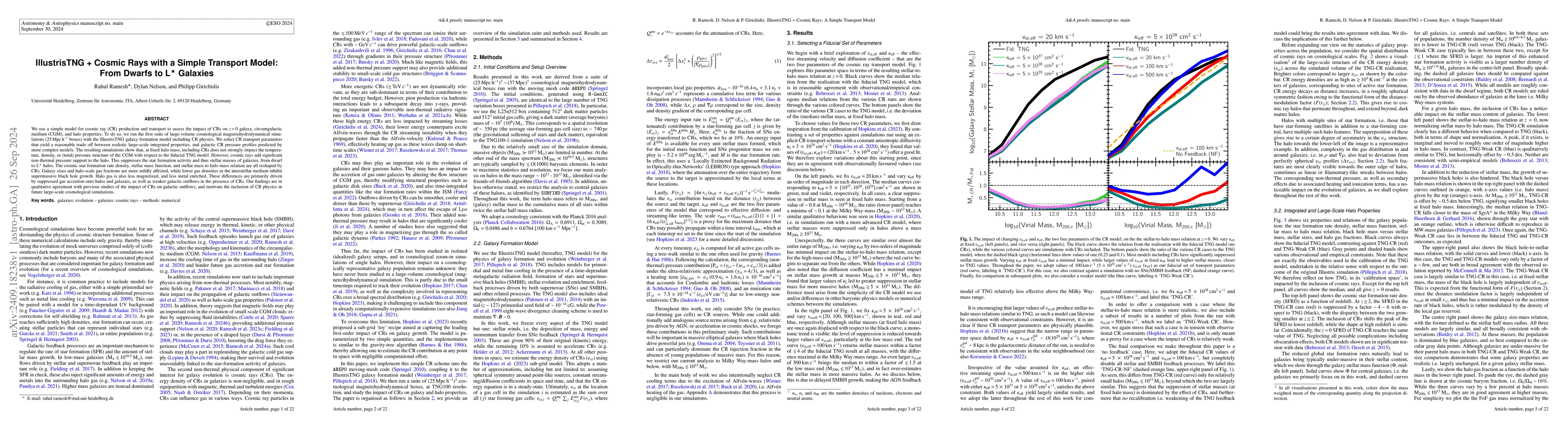 Thumbnail for IllustrisTNG + Cosmic Rays with a Simple Transport Model: From Dwarfs to
  L$^\star$ Galaxies