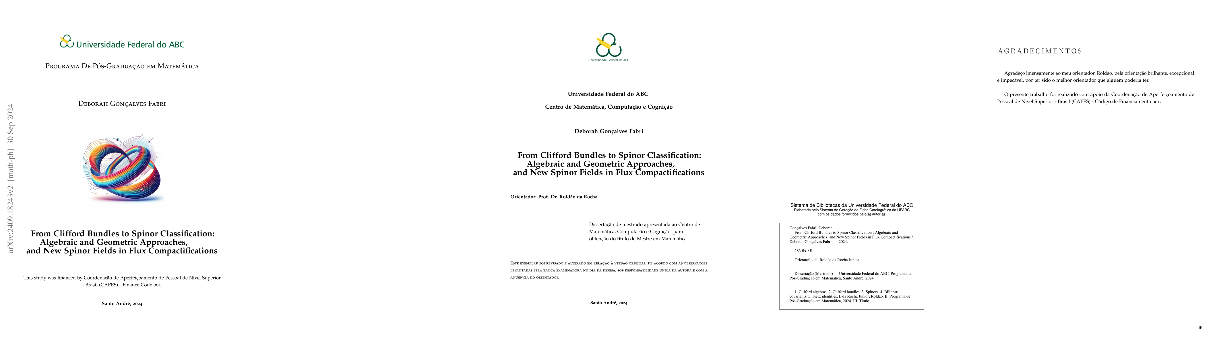 Thumbnail for From Clifford Bundles to Spinor Classification: Algebraic and Geometric
  Approaches, and New Spinor Fields in Flux Compactifications