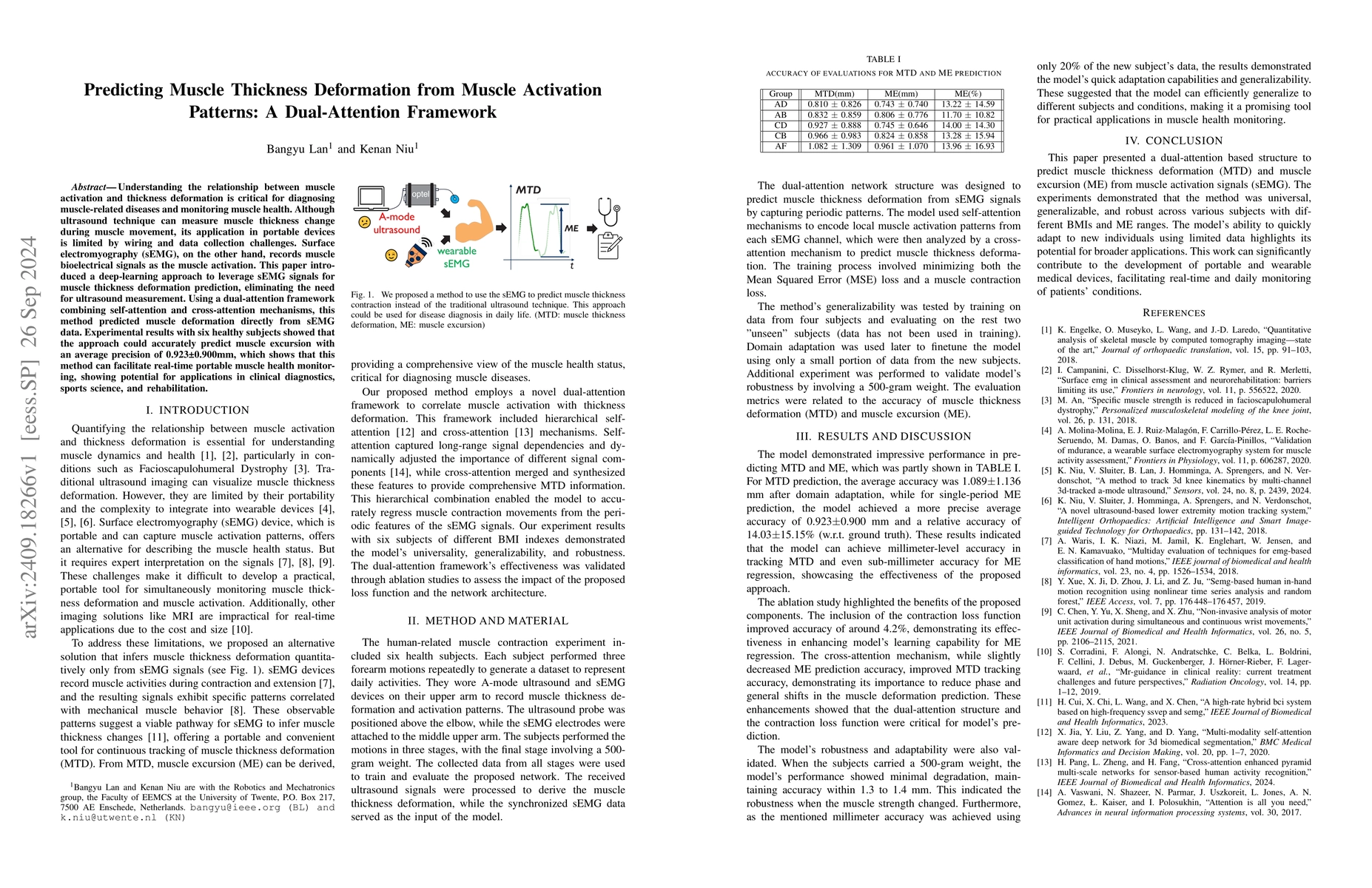 Thumbnail for Predicting Muscle Thickness Deformation from Muscle Activation Patterns:
  A Dual-Attention Framework