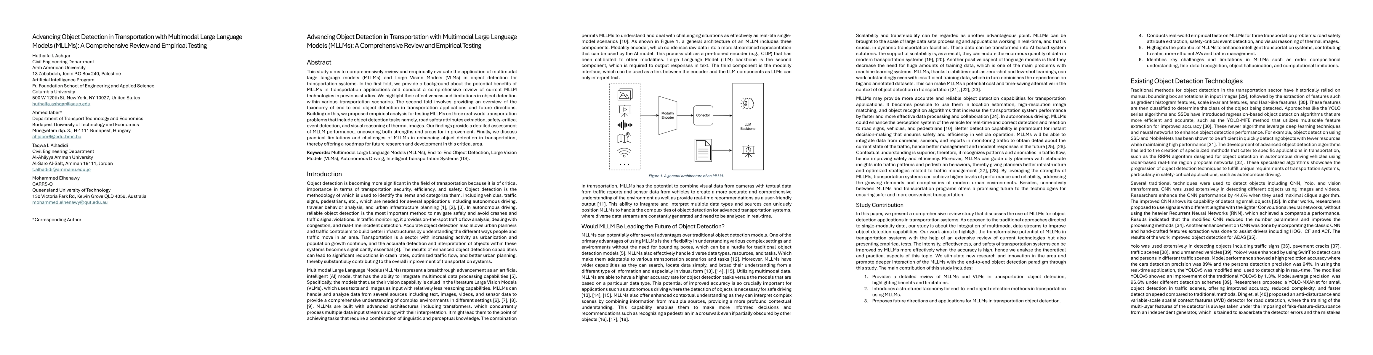 Thumbnail for Advancing Object Detection in Transportation with Multimodal Large
  Language Models (MLLMs): A Comprehensive Review and Empirical Testing