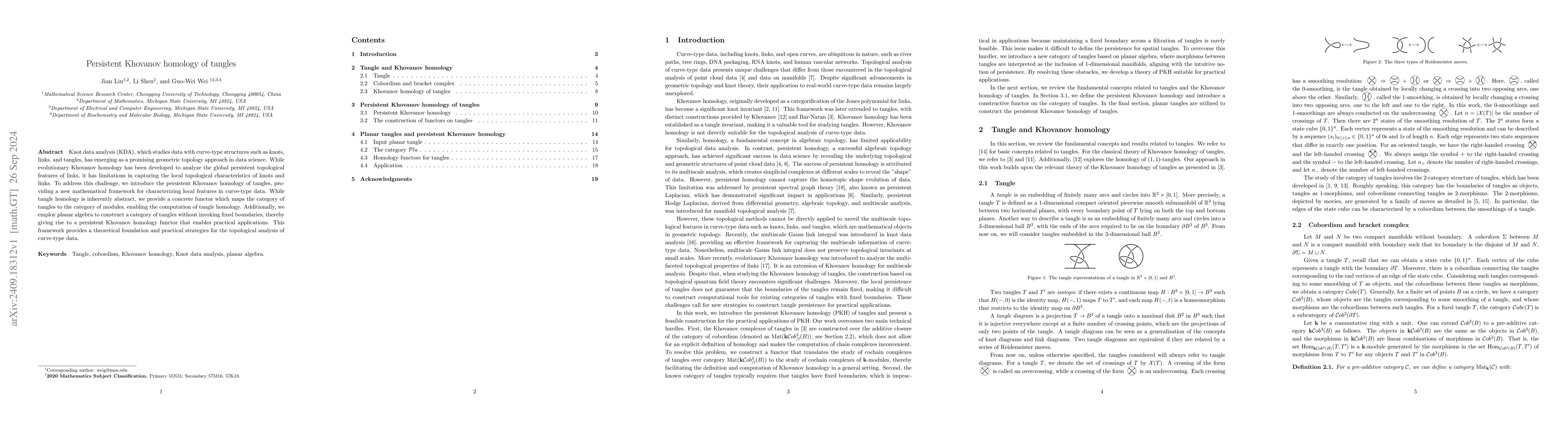 Thumbnail for Persistent Khovanov homology of tangles