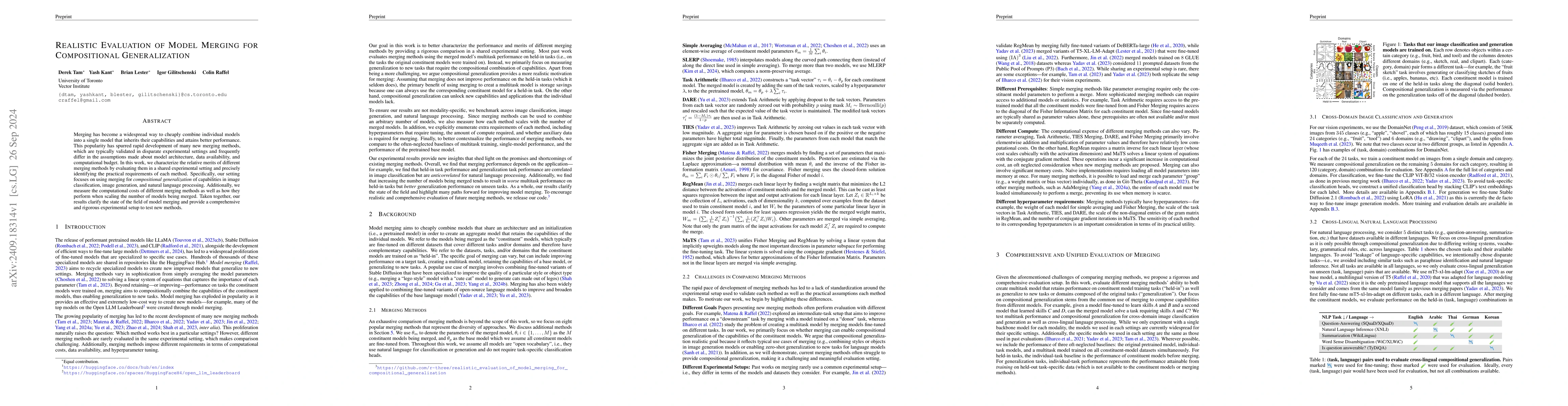 Thumbnail for Realistic Evaluation of Model Merging for Compositional Generalization