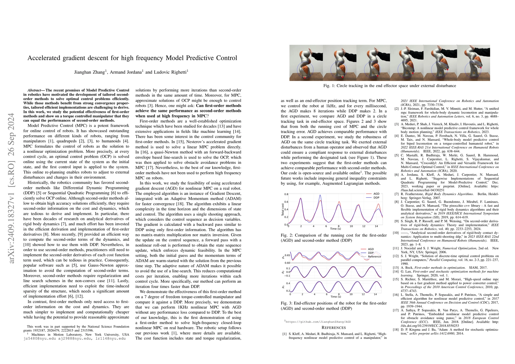 Thumbnail for Accelerated gradient descent for high frequency Model Predictive Control