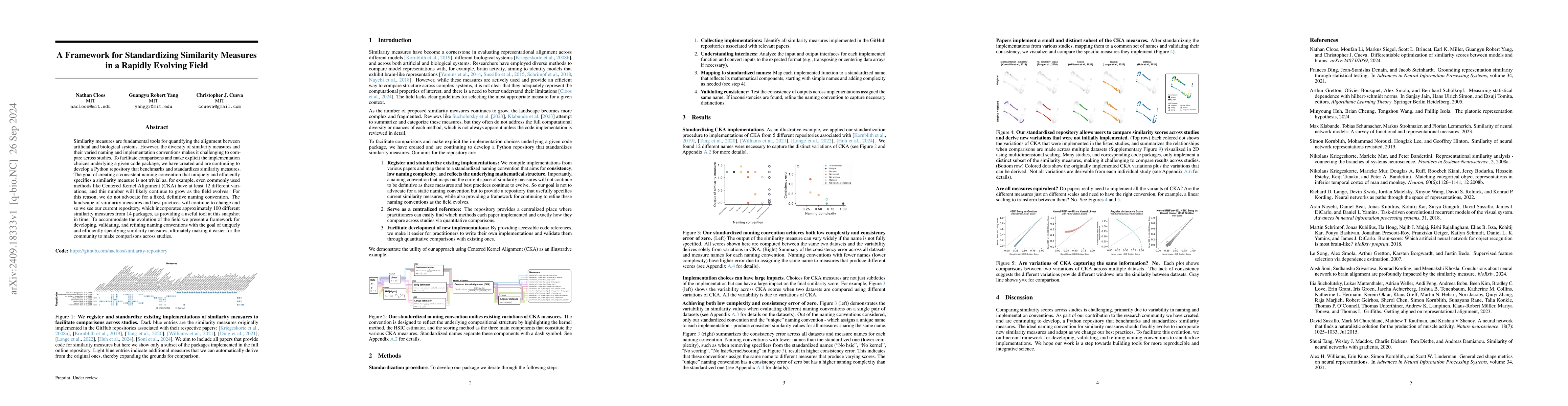 Thumbnail for A Framework for Standardizing Similarity Measures in a Rapidly Evolving
  Field