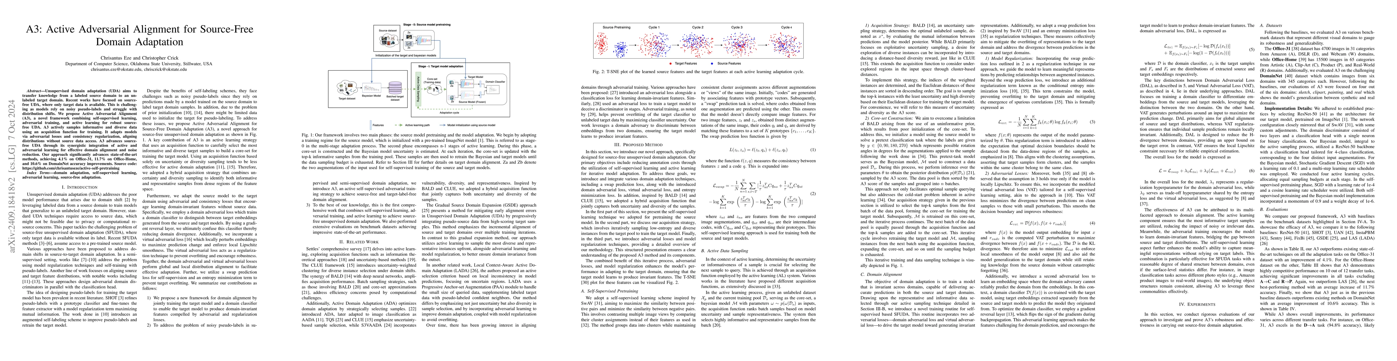 Thumbnail for A3: Active Adversarial Alignment for Source-Free Domain Adaptation