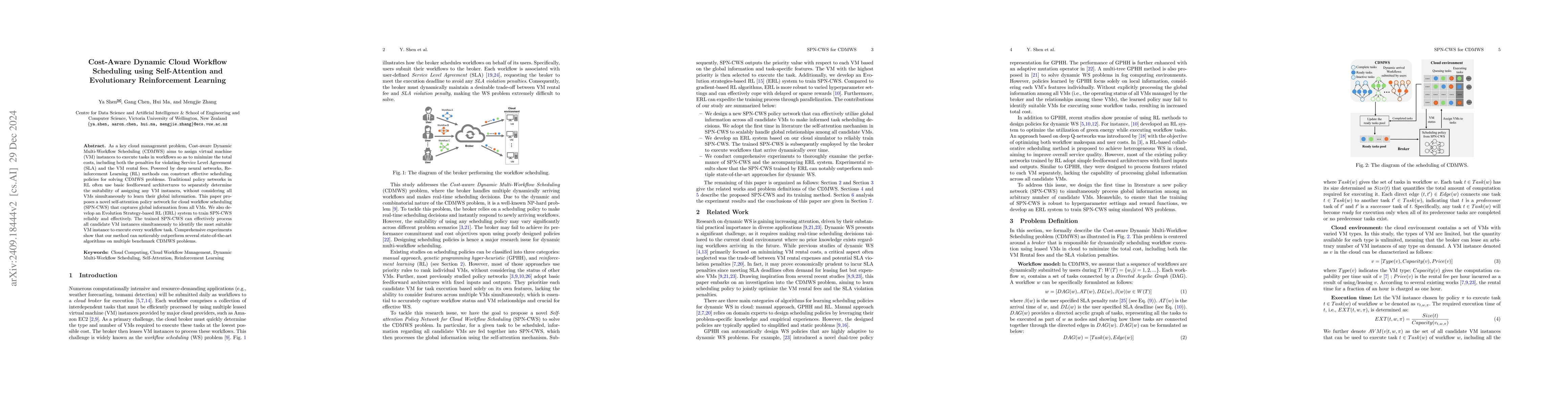 Thumbnail for Cost-Aware Dynamic Cloud Workflow Scheduling using Self-Attention and
  Evolutionary Reinforcement Learning