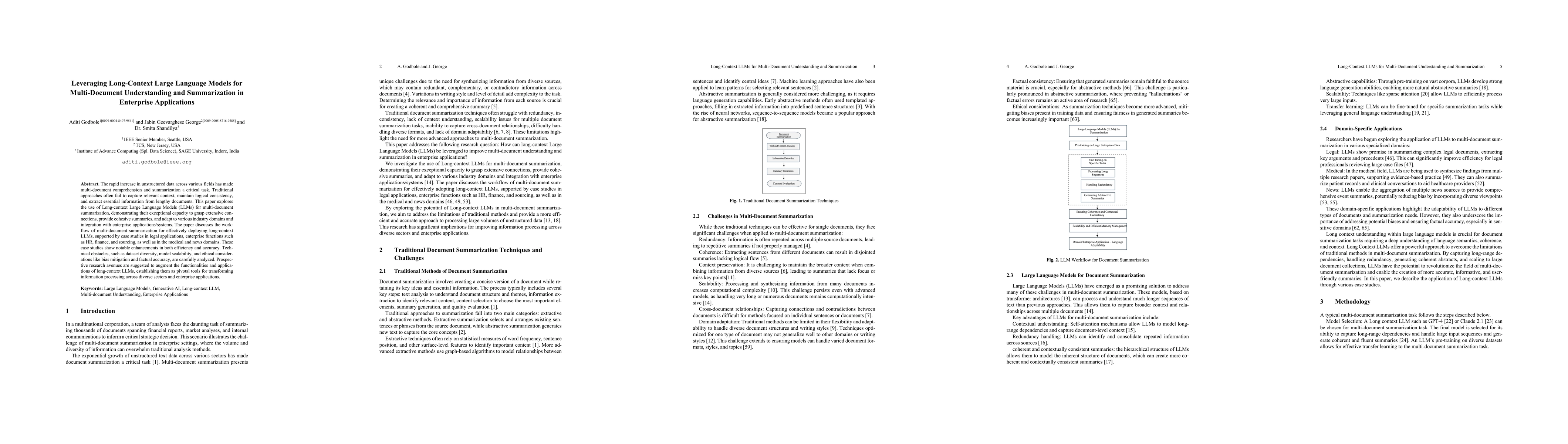 Thumbnail for Leveraging Long-Context Large Language Models for Multi-Document
  Understanding and Summarization in Enterprise Applications