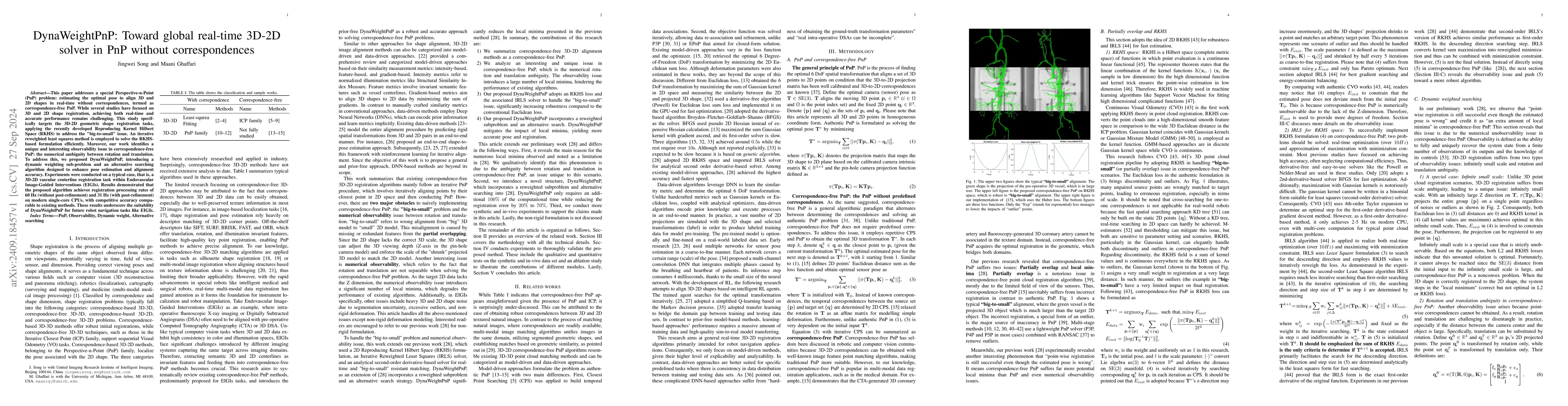 Thumbnail for DynaWeightPnP: Toward global real-time 3D-2D solver in PnP without
  correspondences
