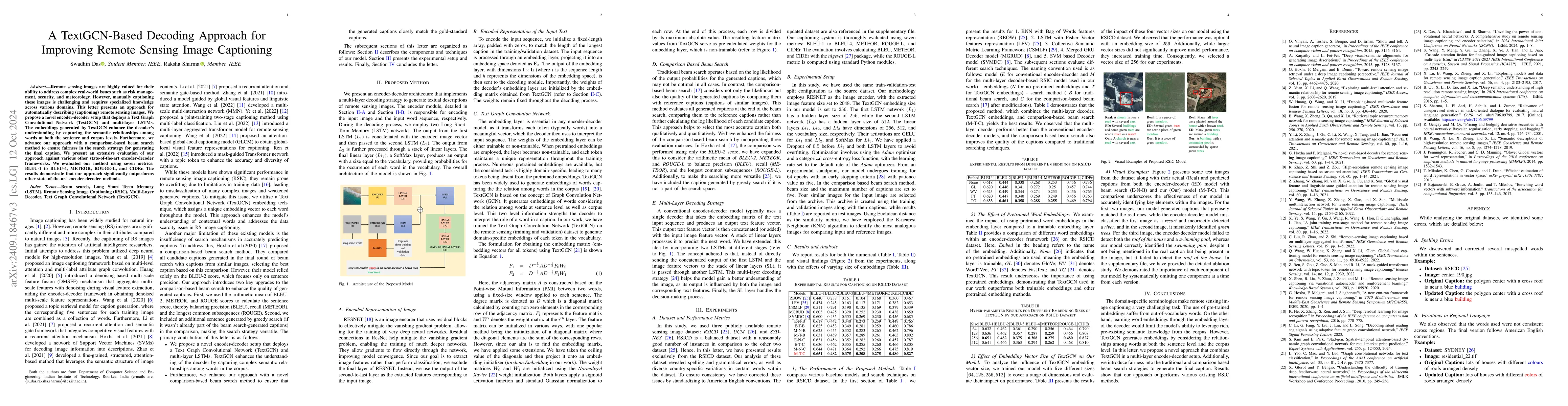 Thumbnail for A TextGCN-Based Decoding Approach for Improving Remote Sensing Image
  Captioning