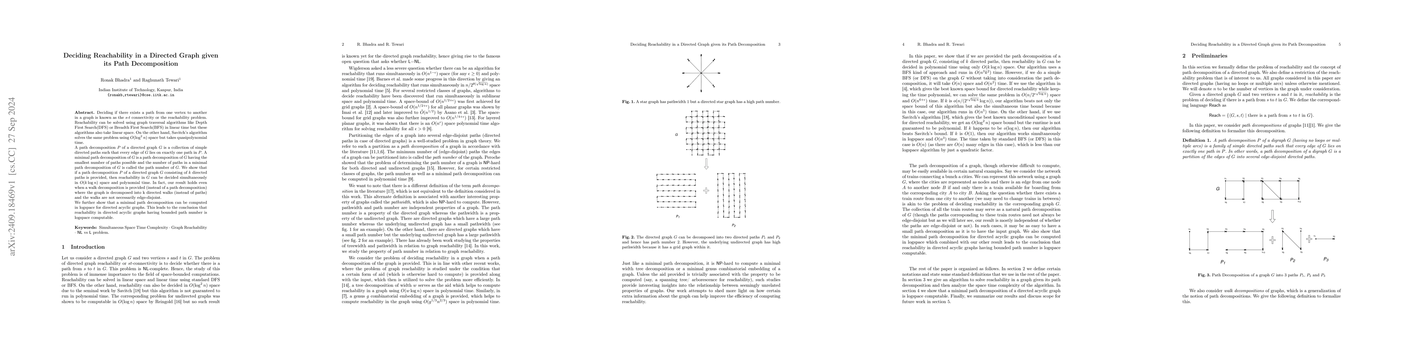 Thumbnail for Deciding Reachability in a Directed Graph given its Path Decomposition