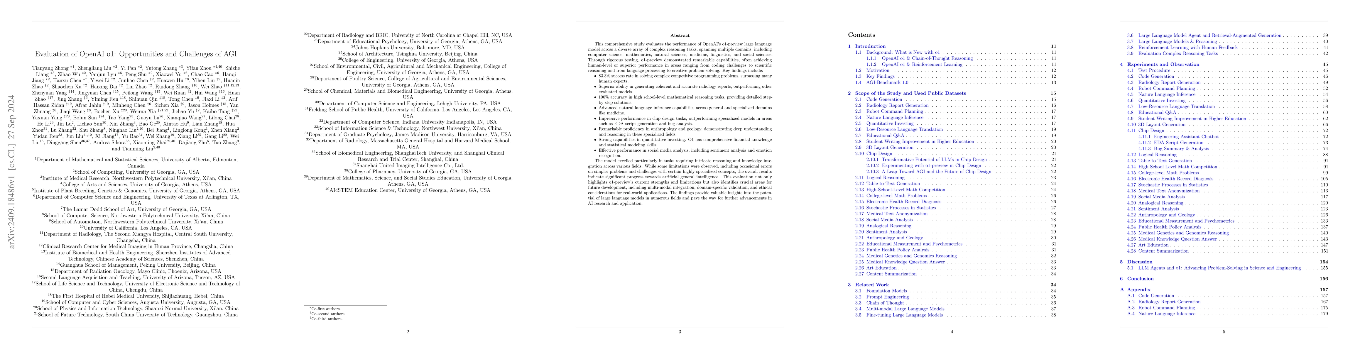 Thumbnail for Evaluation of OpenAI o1: Opportunities and Challenges of AGI