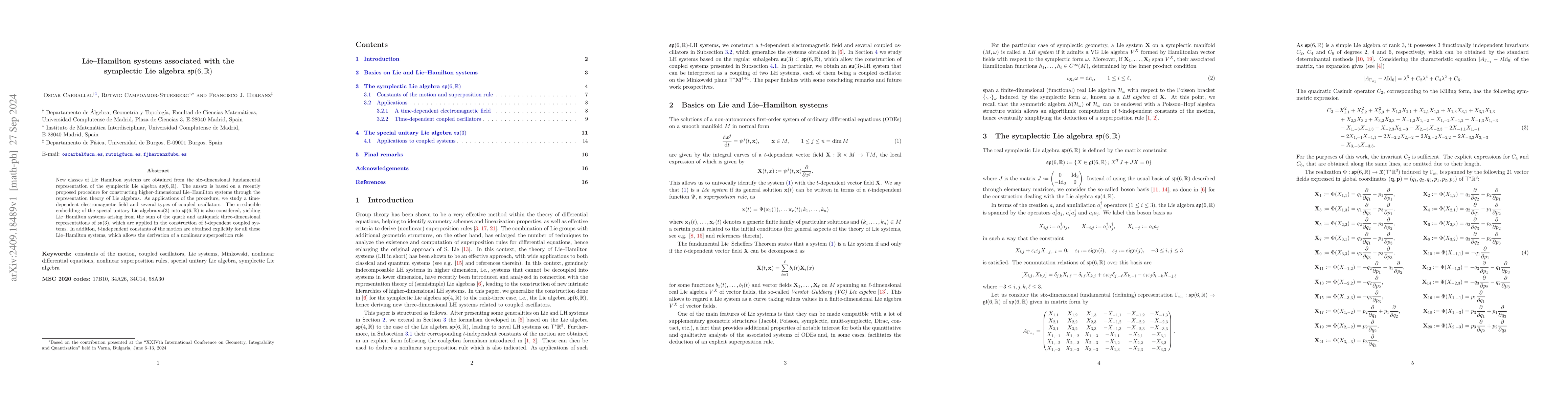 Thumbnail for Lie-Hamilton systems associated with the symplectic Lie algebra
  $\mathfrak{sp}(6, \mathbb{R})$