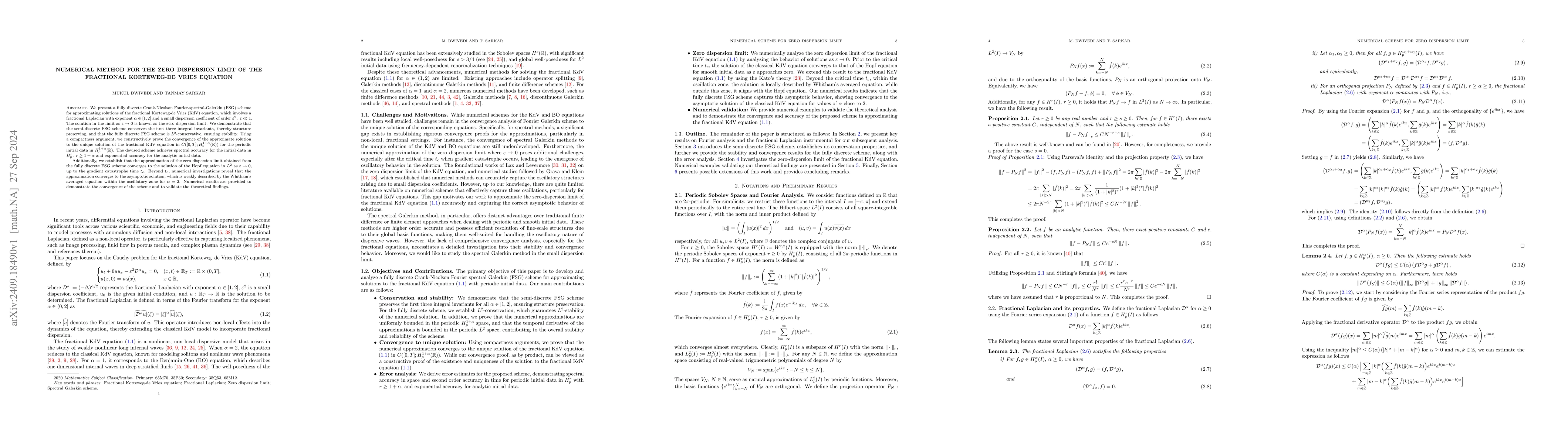 Thumbnail for Numerical method for the zero dispersion limit of the fractional
  Korteweg-de Vries equation
