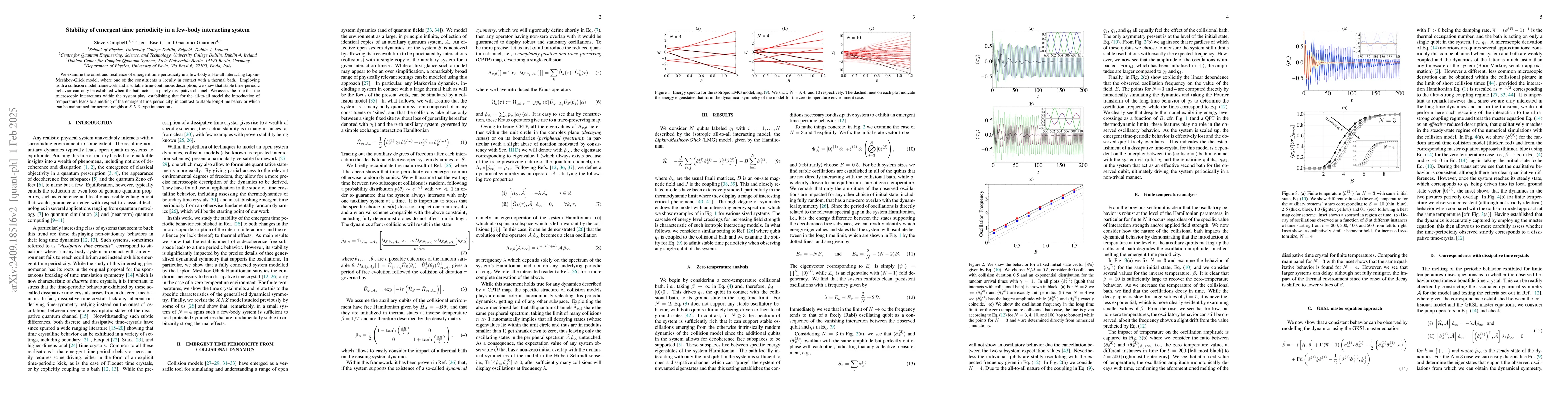Thumbnail for Stability of emergent time periodicity in a few-body interacting system