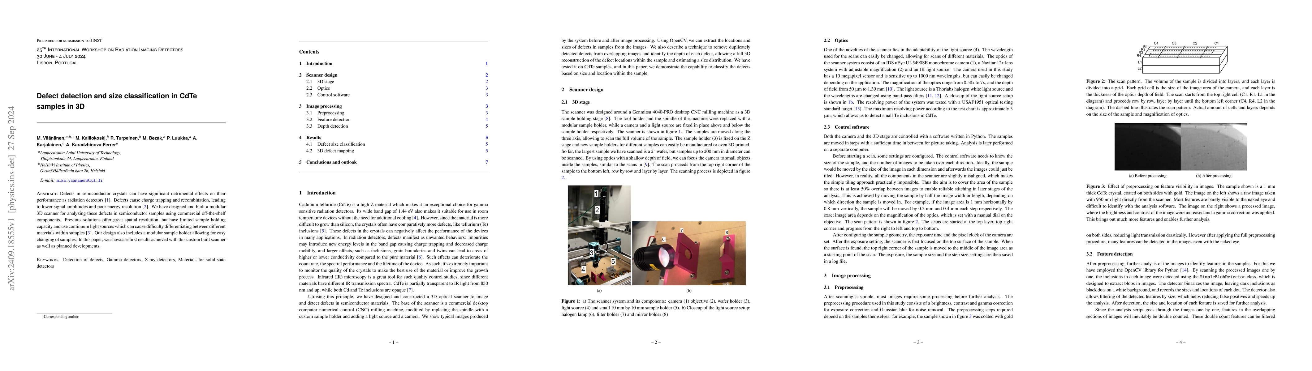 Thumbnail for Defect detection and size classification in CdTe samples in 3D