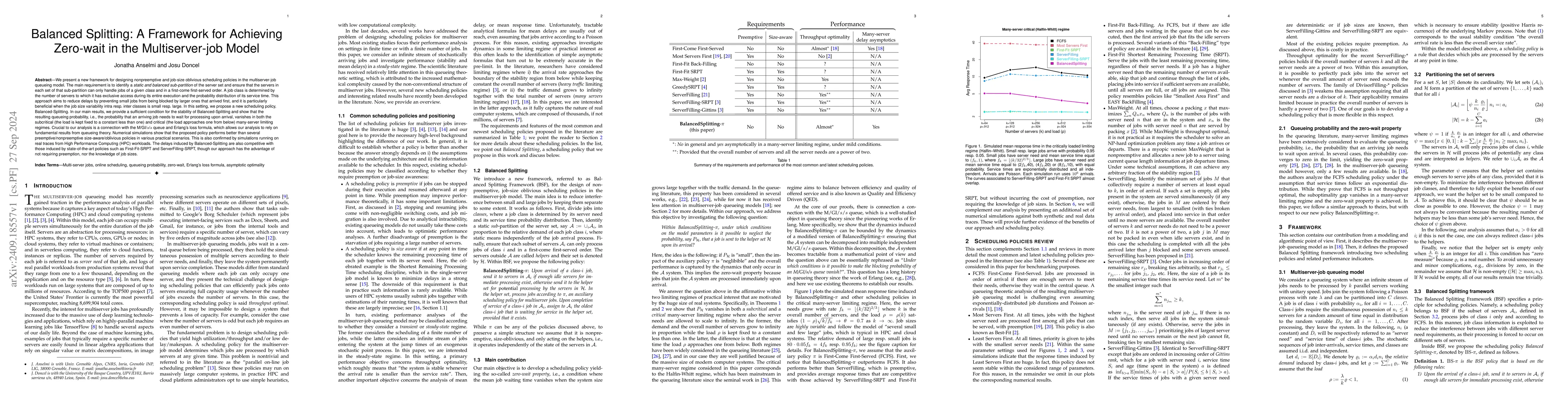Thumbnail for Balanced Splitting: A Framework for Achieving Zero-wait in the
  Multiserver-job Model