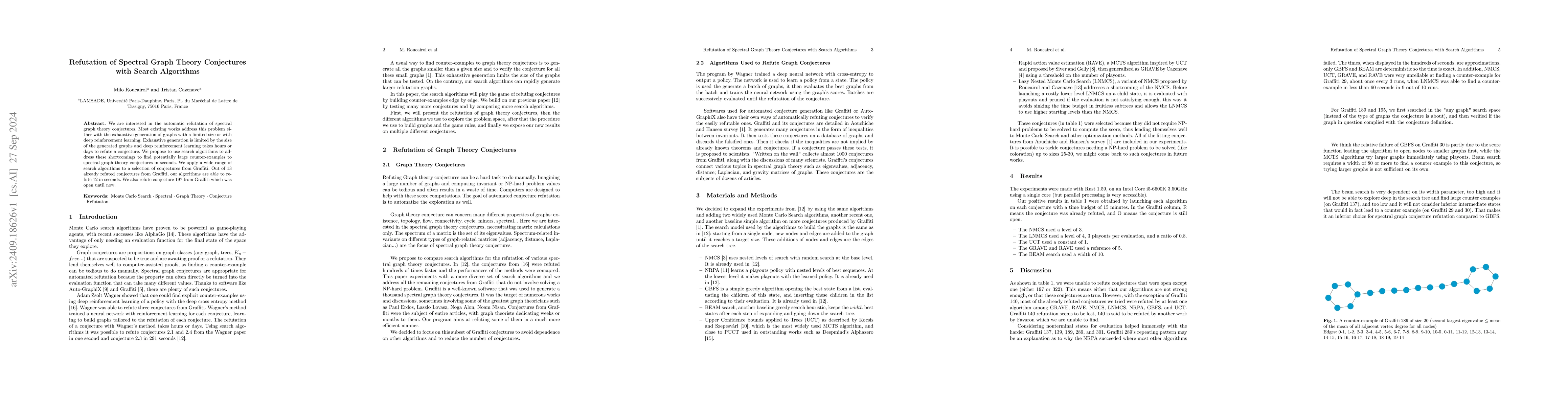 Thumbnail for Refutation of Spectral Graph Theory Conjectures with Search Algorithms)