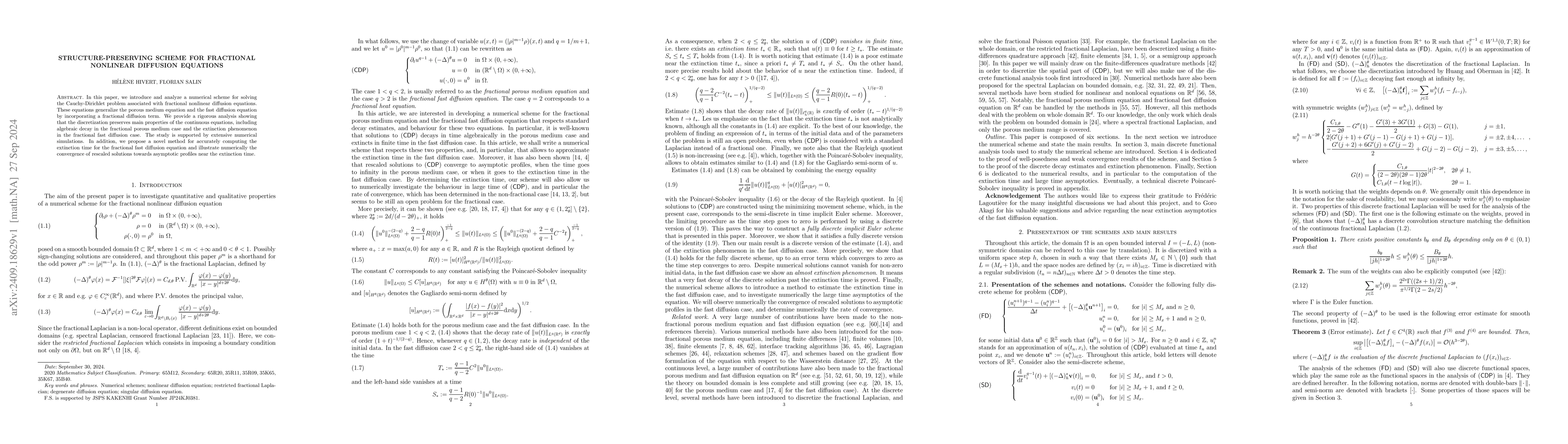 Thumbnail for Structure-preserving scheme for fractional nonlinear diffusion equations