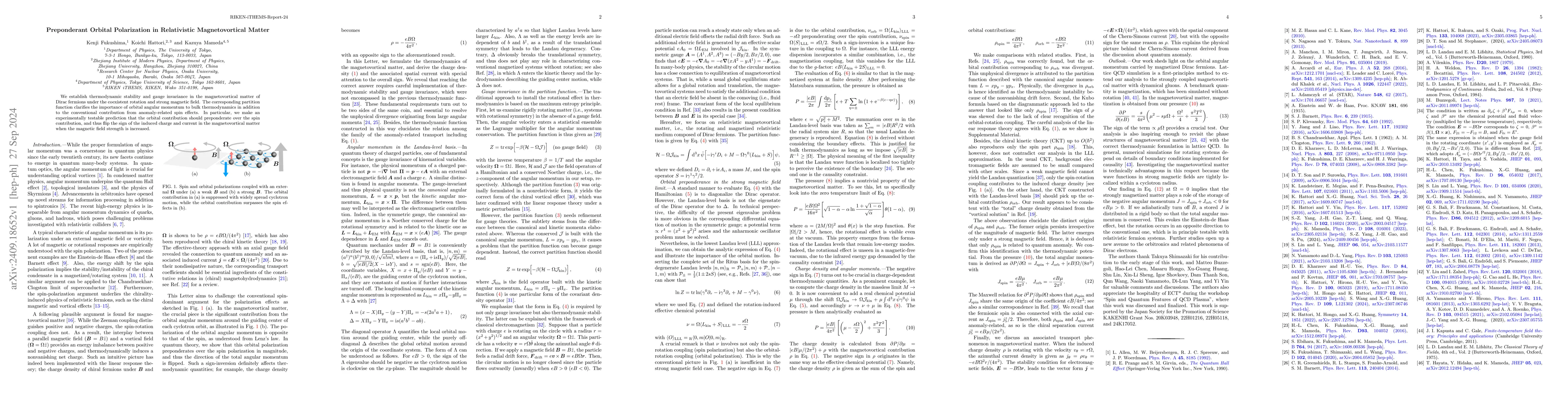Thumbnail for Preponderant Orbital Polarization in Relativistic Magnetovortical Matter