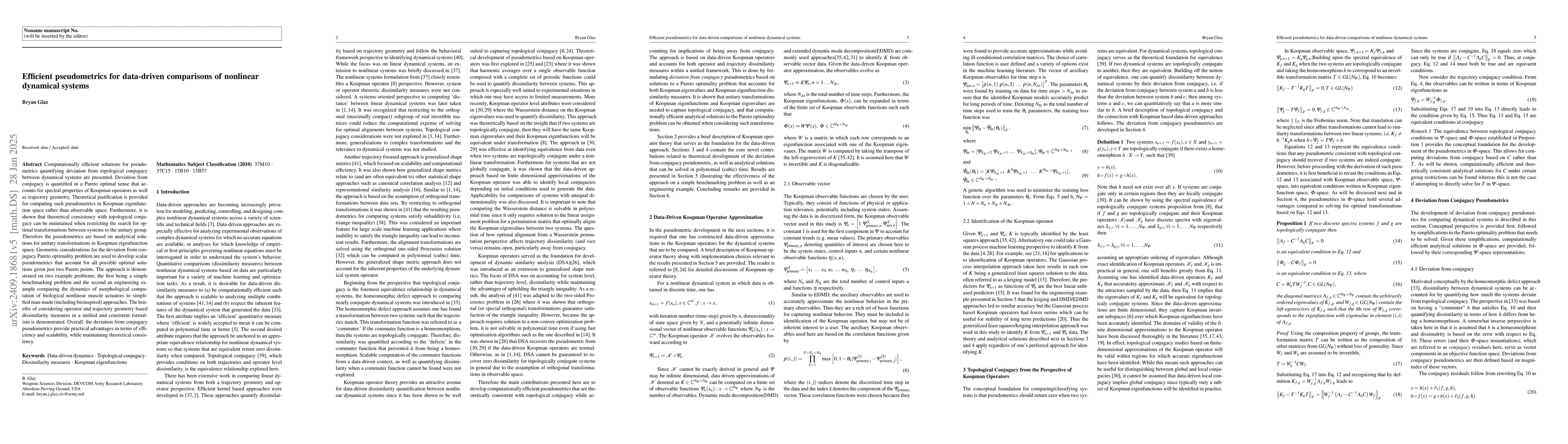 Thumbnail for Efficient pseudometrics for data-driven comparisons of nonlinear
  dynamical systems