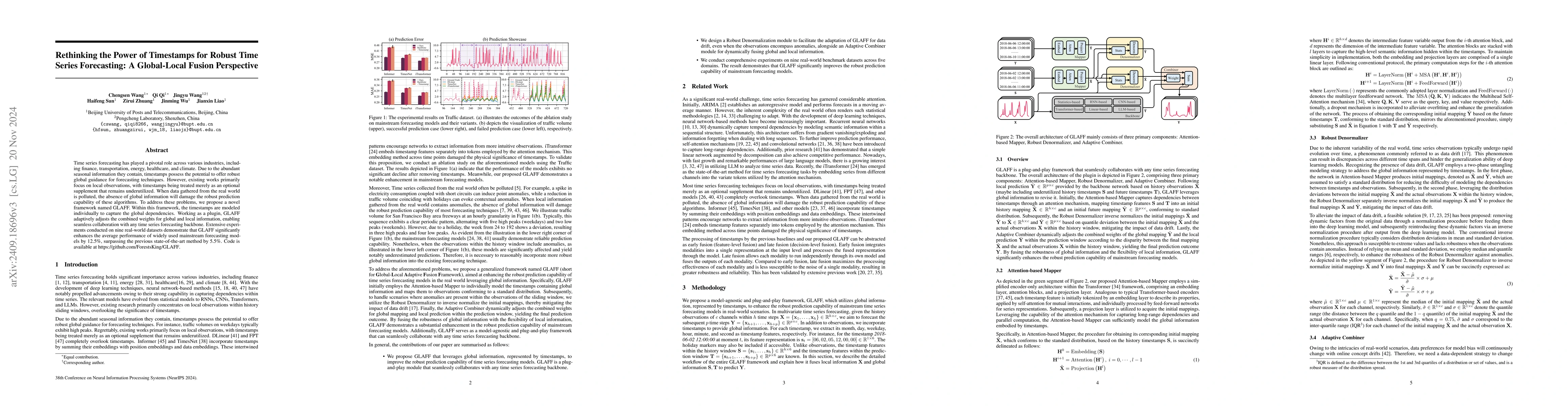 Thumbnail for Rethinking the Power of Timestamps for Robust Time Series Forecasting: A
  Global-Local Fusion Perspective