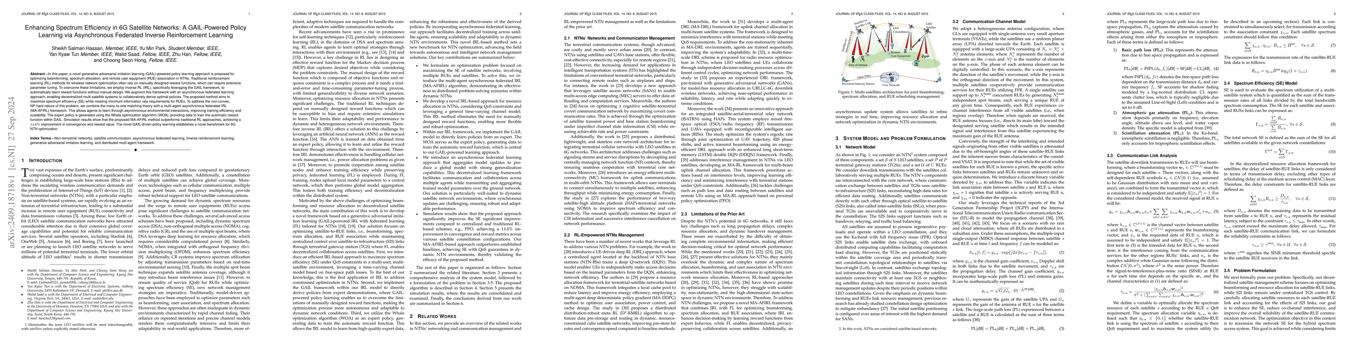 Thumbnail for Enhancing Spectrum Efficiency in 6G Satellite Networks: A GAIL-Powered
  Policy Learning via Asynchronous Federated Inverse Reinforcement Learning