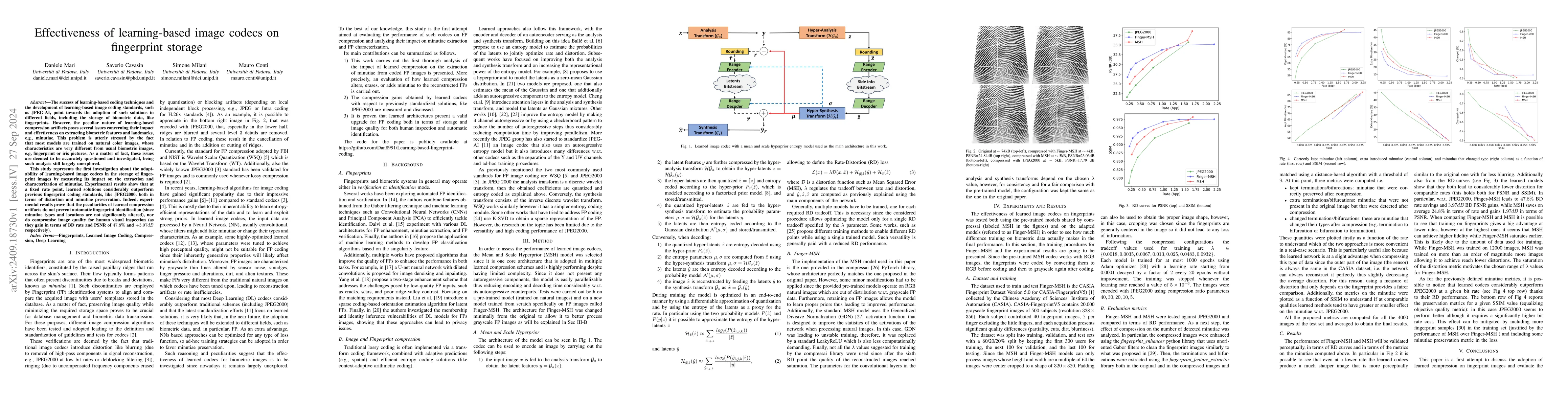 Thumbnail for Effectiveness of learning-based image codecs on fingerprint storage