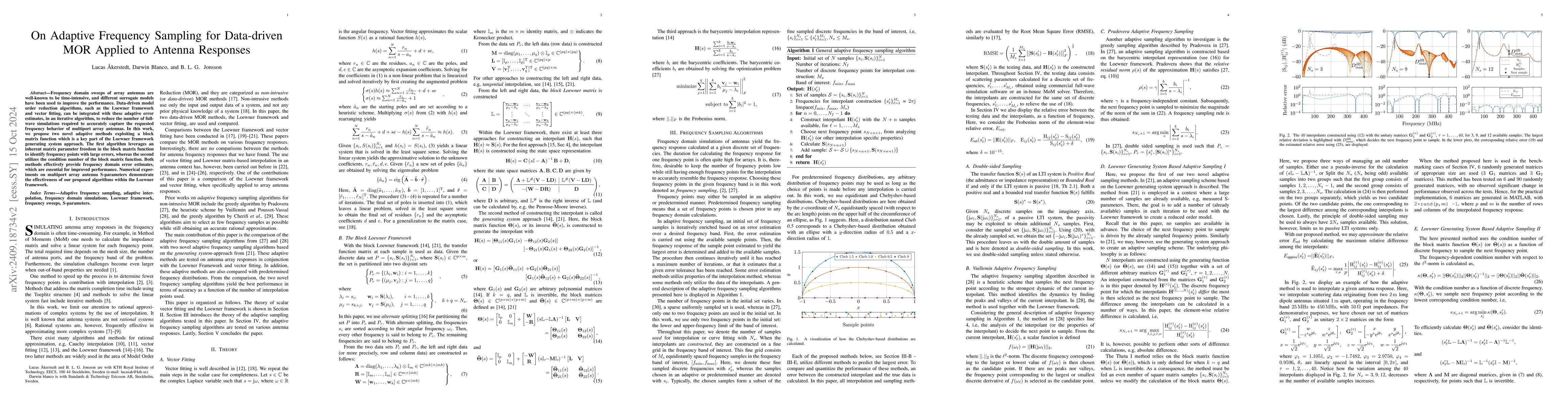Thumbnail for On Adaptive Frequency Sampling for Data-driven MOR Applied to Antenna
  Responses