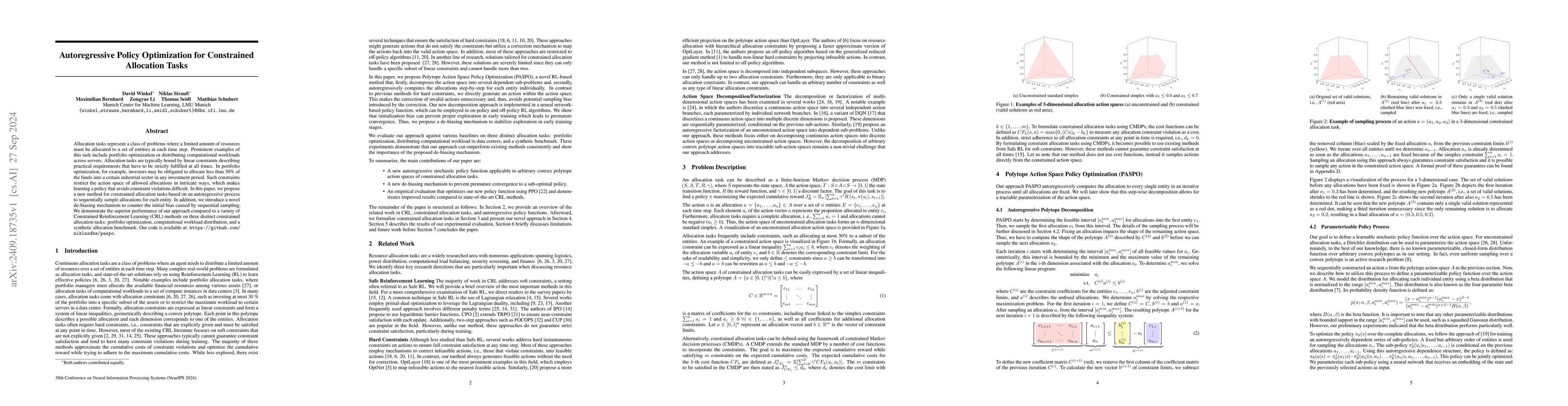 Thumbnail for Autoregressive Policy Optimization for Constrained Allocation Tasks