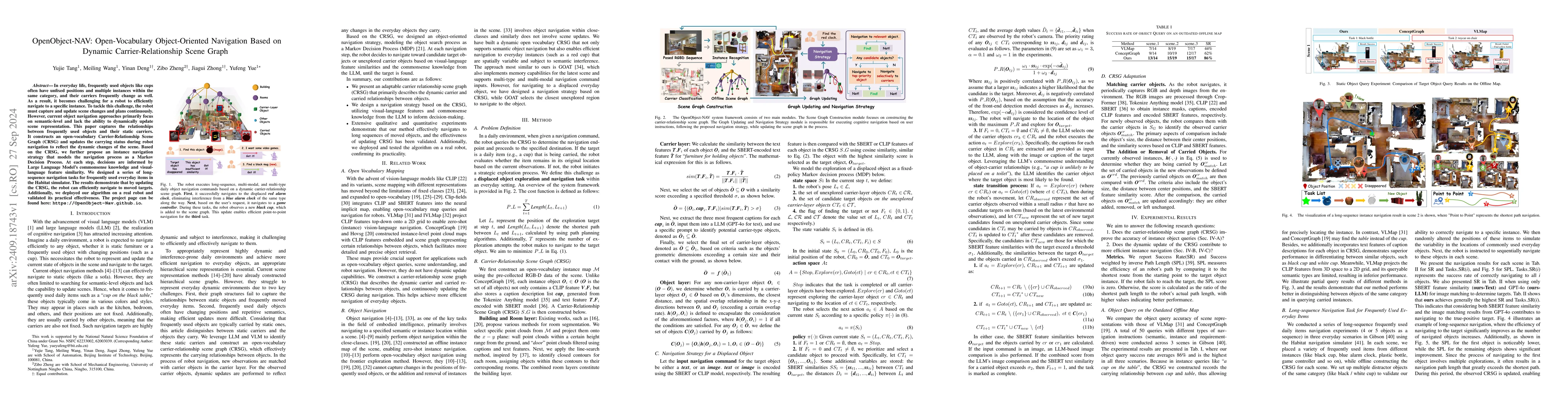 Thumbnail for OpenObject-NAV: Open-Vocabulary Object-Oriented Navigation Based on
  Dynamic Carrier-Relationship Scene Graph