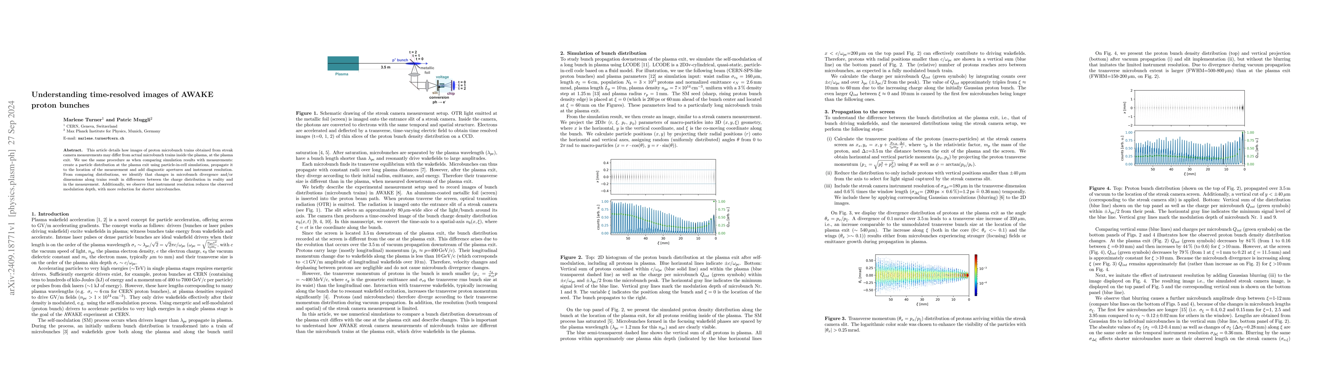 Thumbnail for Understanding time-resolved images of AWAKE proton bunches