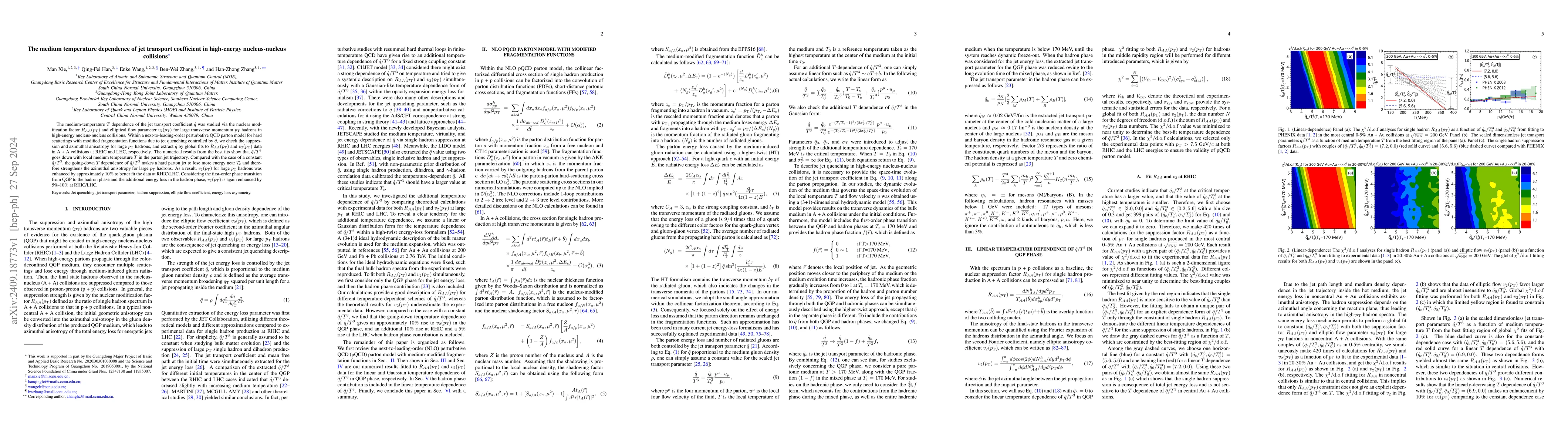 Thumbnail for The medium-temperature dependence of jet transport coefficient in
  high-energy heavy-ion collisions