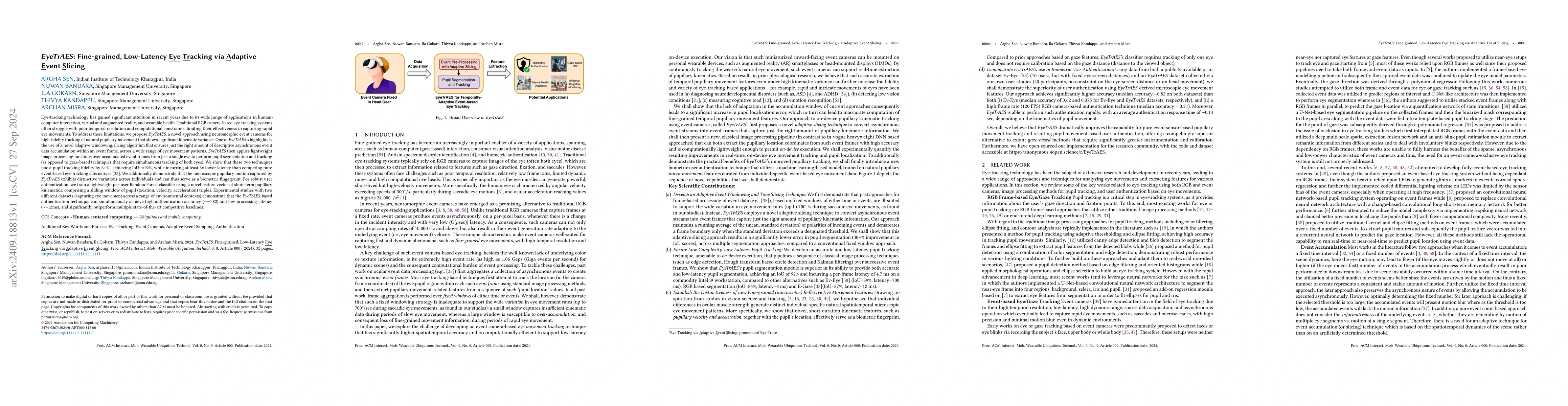 Thumbnail for EyeTrAES: Fine-grained, Low-Latency Eye Tracking via Adaptive Event
  Slicing