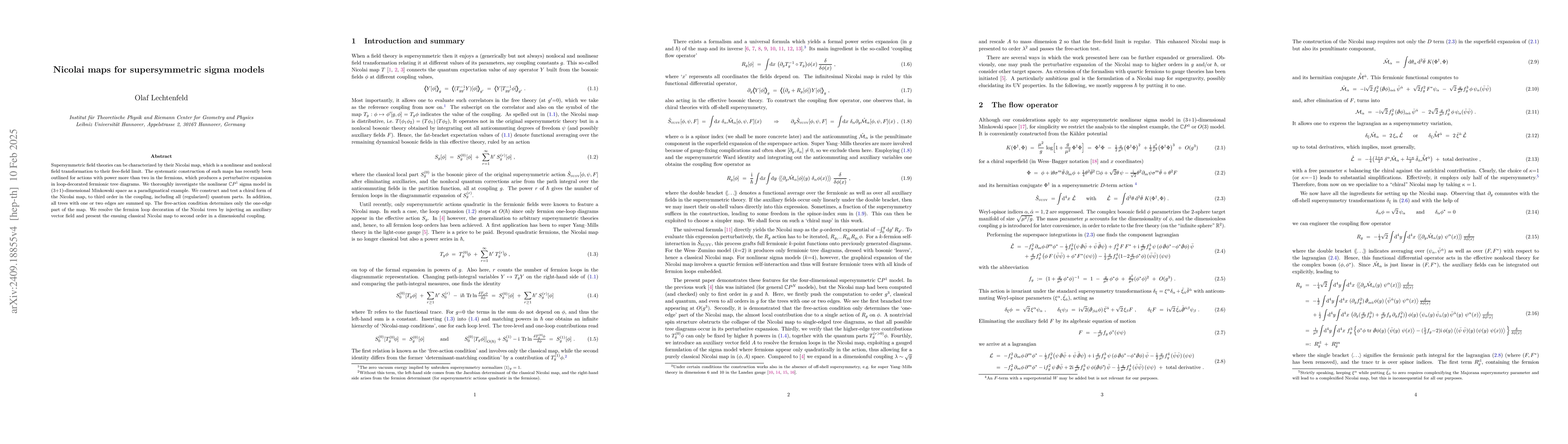 Thumbnail for Nicolai maps for supersymmetric sigma models