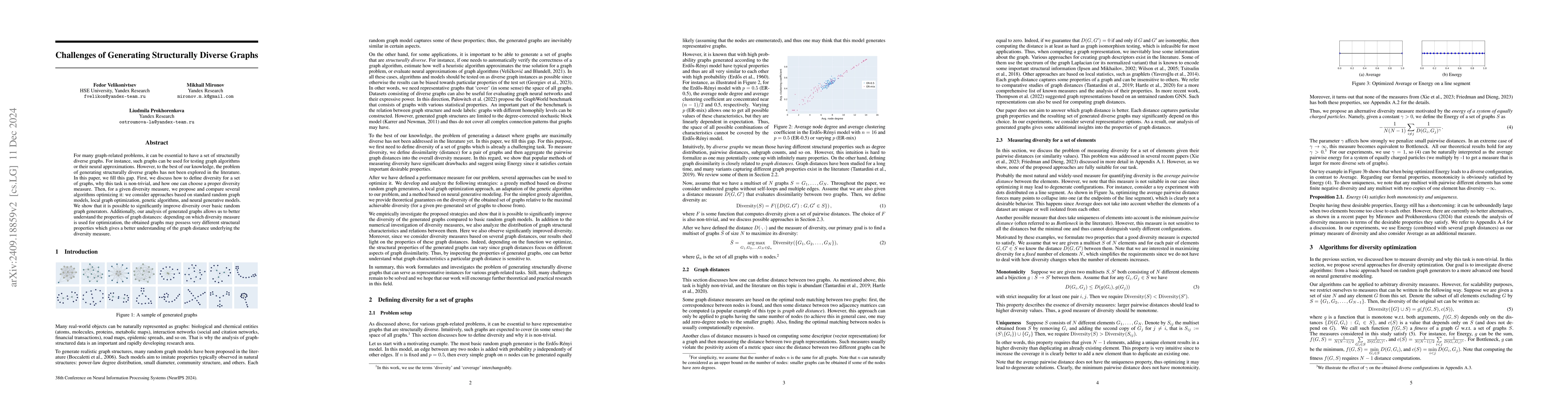 Thumbnail for Challenges of Generating Structurally Diverse Graphs