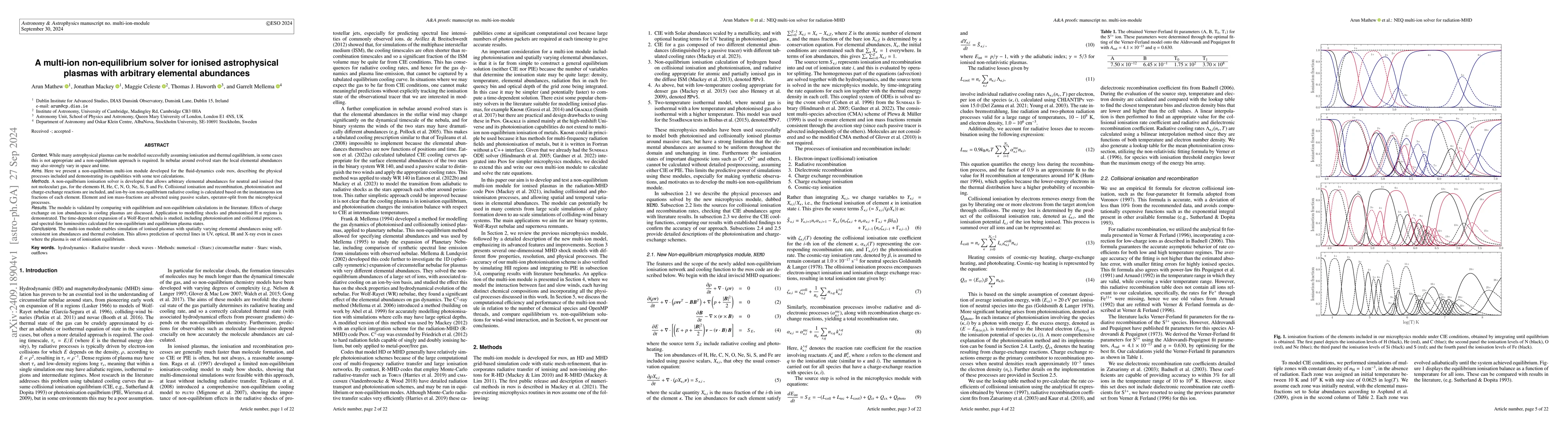Thumbnail for A multi-ion non-equilibrium solver for ionised astrophysical plasmas
  with arbitrary elemental abundances